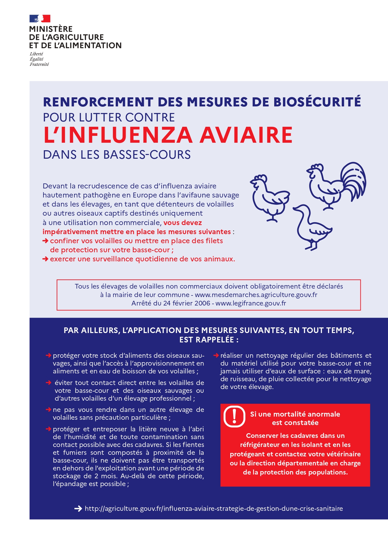 Influenza Aviaire : mesures concernant le territoire val-de-marnais